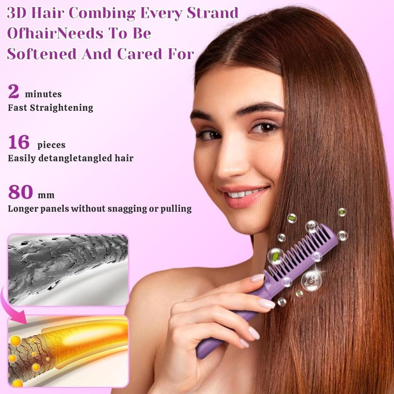 hair straightener press||Portable Mini Hair Straightener Cordless Rechargeable Mini Adjustable Hair Straightener Hot Comb