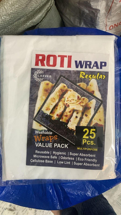 Roti Wrap Washable Reusable Paper (Pack of 25) || Eco Friendly High Quality Paper